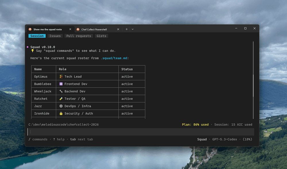GitHub Copilot CLI and my Squad